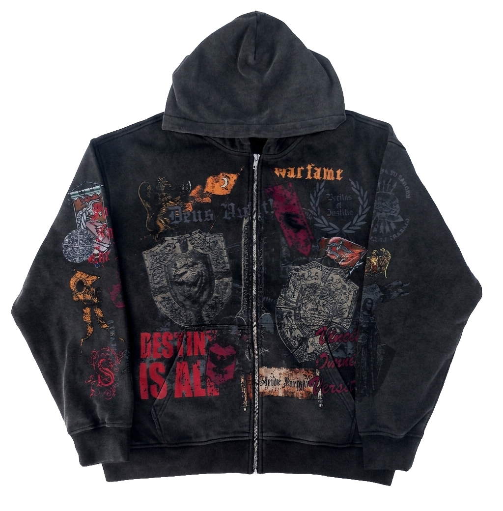 Destiny Woven Zip Up Hoodie
